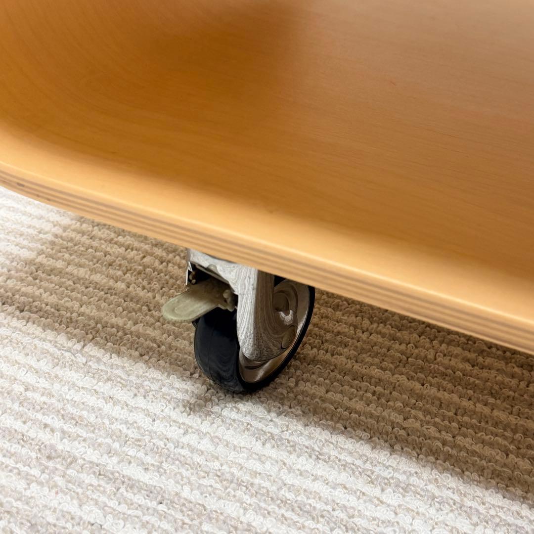 曲げ木　ローテーブル キャスター　サイドテーブル　TV台　天然木　北欧　オーク