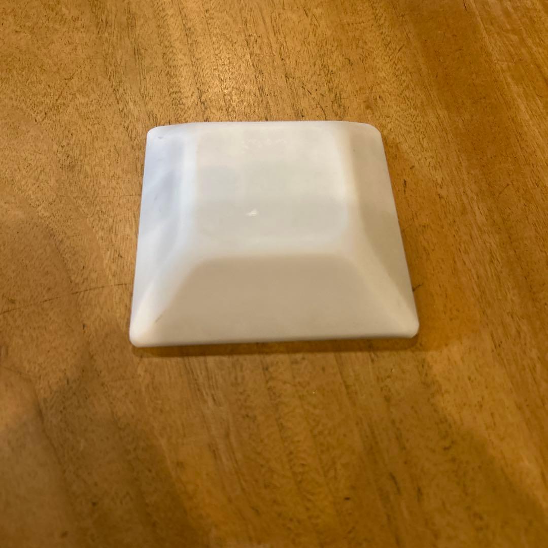 藤本咲　乳白パッチワークガラス皿　10枚