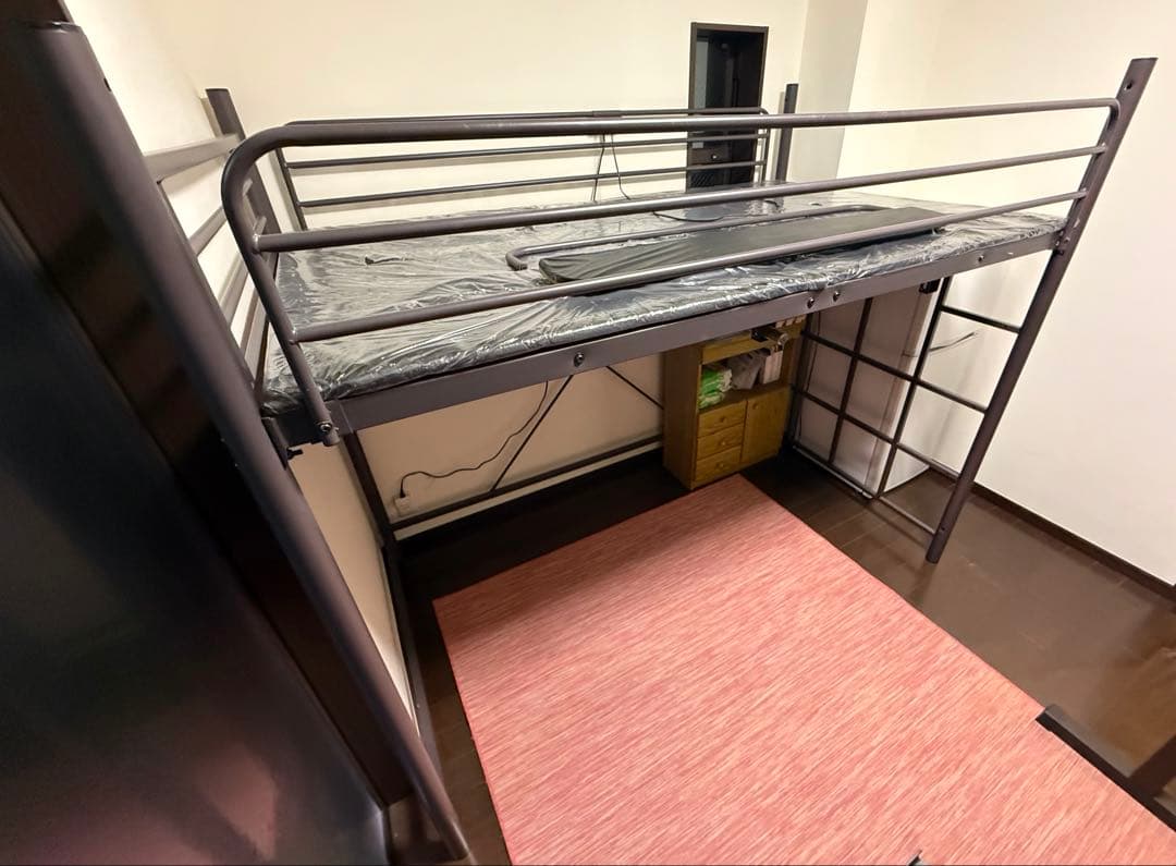 ロフトベッド セミダブル 階段付き 205cm × 125cm × 高173cm