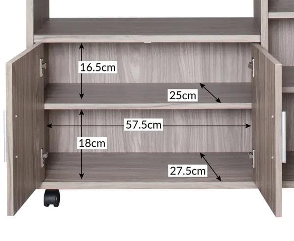 90cm幅 キャスター付き バタフライキッチンカウンター コンパクトにすっきり