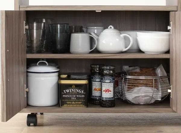 90cm幅 キャスター付き バタフライキッチンカウンター コンパクトにすっきり