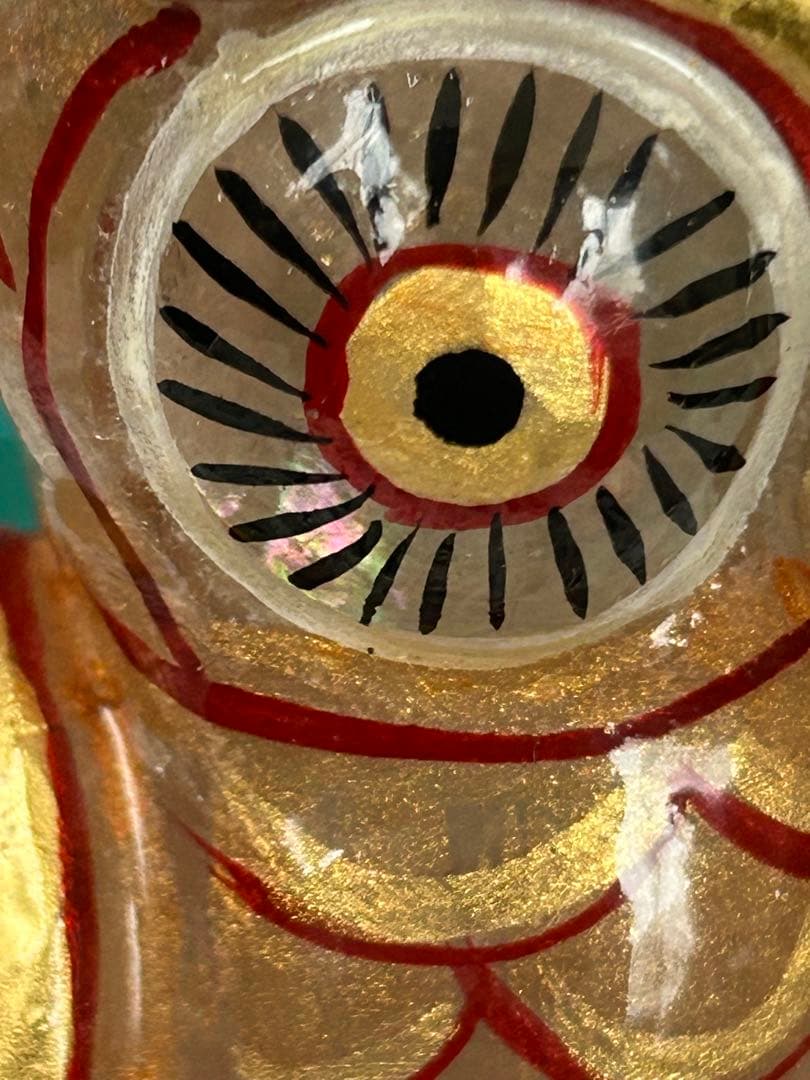 レア【天然石】 ペイント フクロウ ふくろう 梟 ペア 水晶、ローズクォーツ