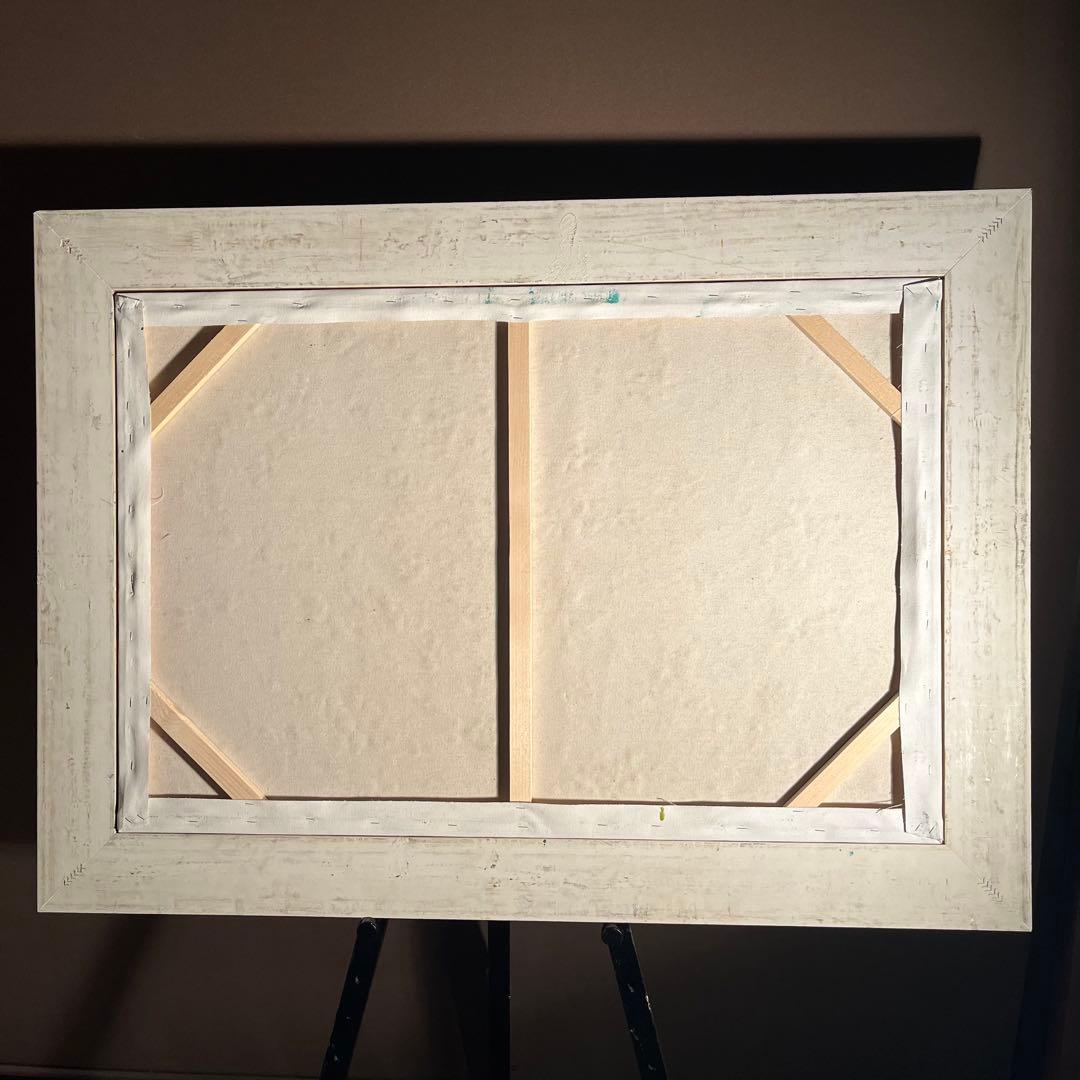 ★特大秀作★手書き油絵 ゴッホ 花咲くアーモンドの枝 額付 絵画 油彩画