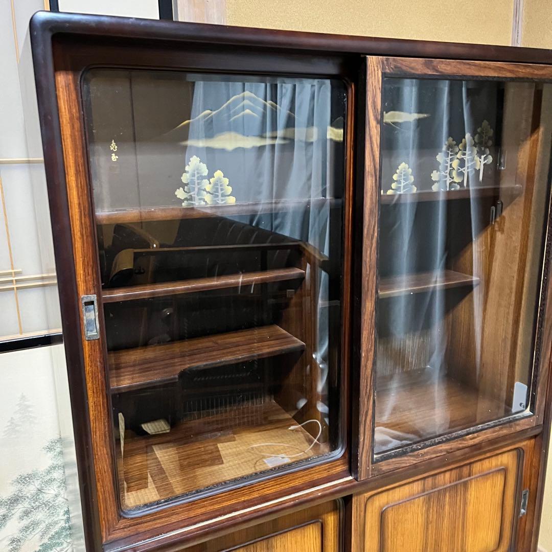 水屋箪笥 和箪笥 茶箪笥戸棚 昭和レトロ 飾り棚