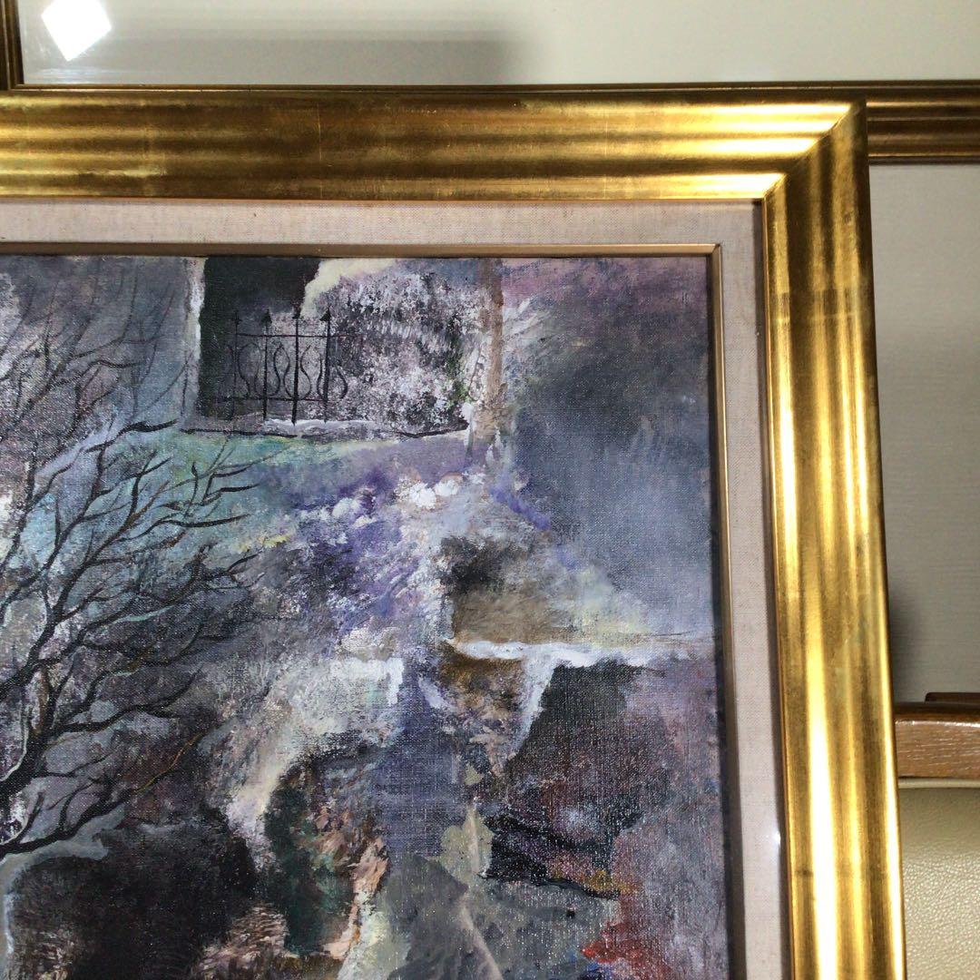 発見うー特価』 田中義昭 『冬木立 (冬樹)』 油絵 F10号 132万円