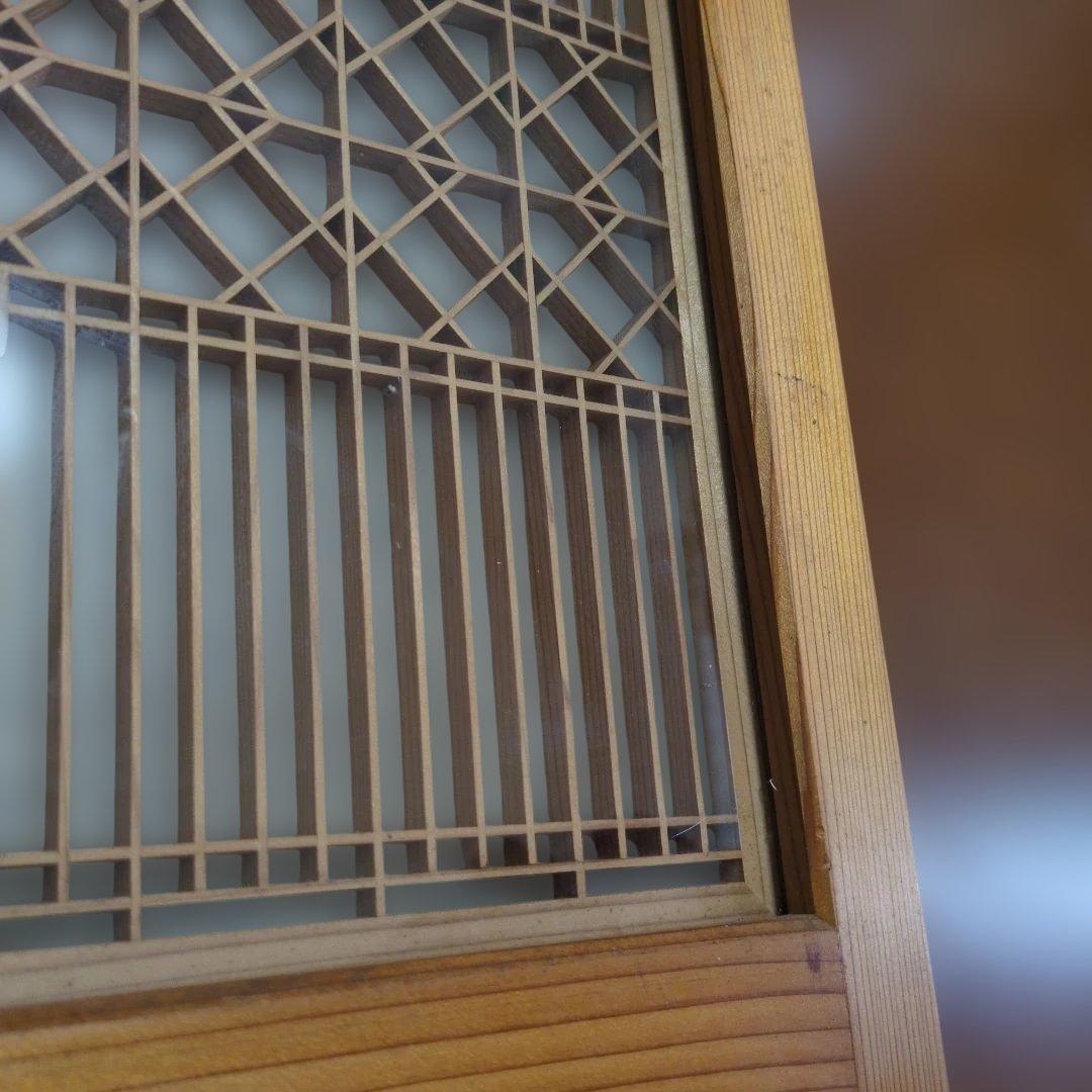 昭和レトロ ガラス引戸 組子 格子欄間 衝立 書院障子 建具 リフォーム