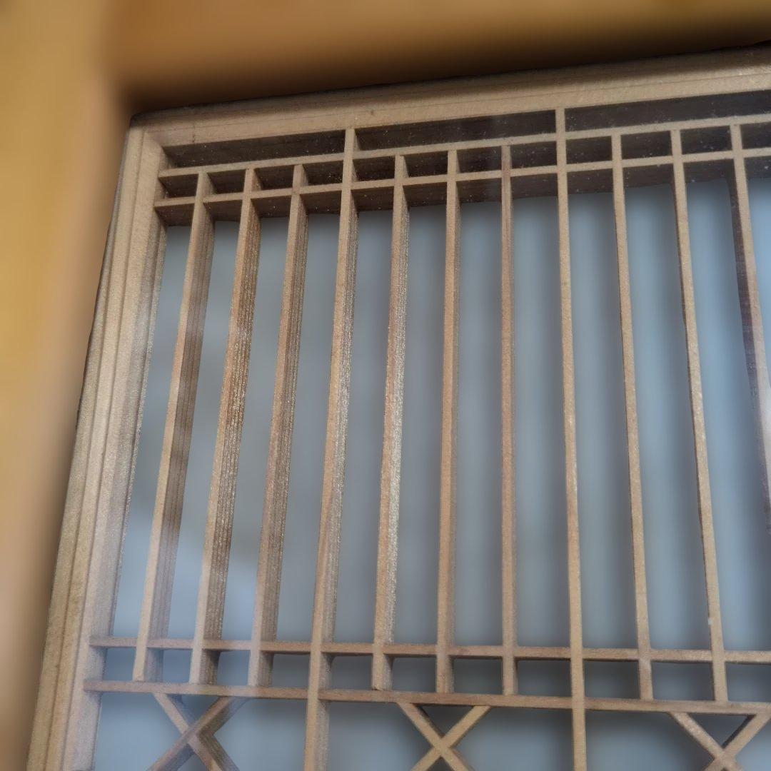 昭和レトロ ガラス引戸 組子 格子欄間 衝立 書院障子 建具 リフォーム