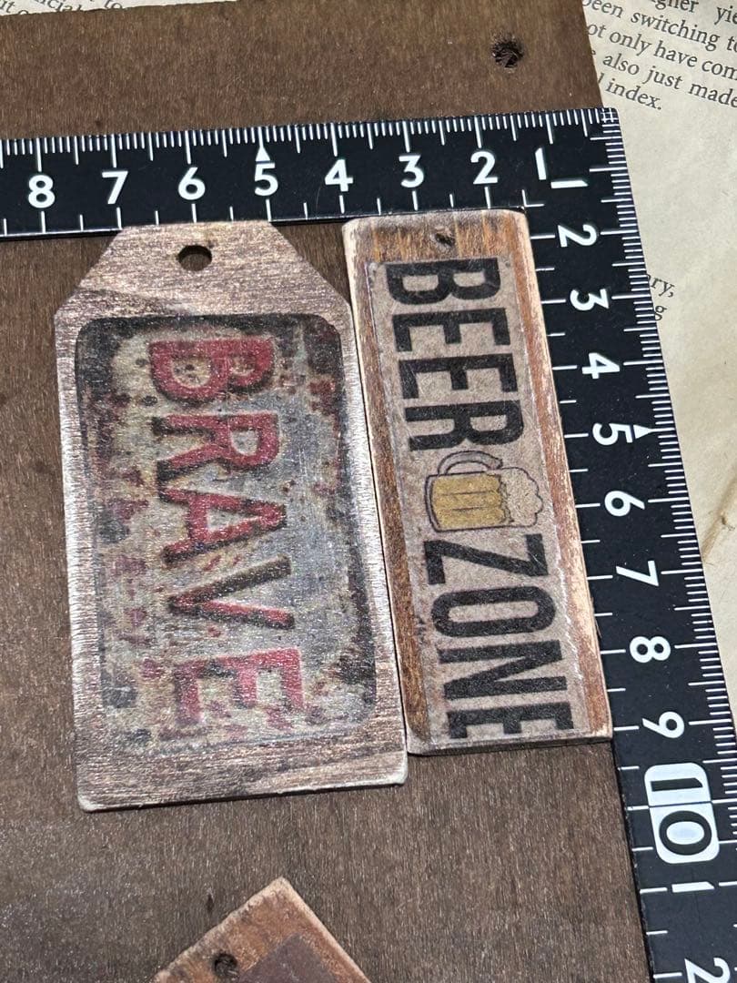 本日ラスト！ウッドタグ大きめ　ジャンクNo.792