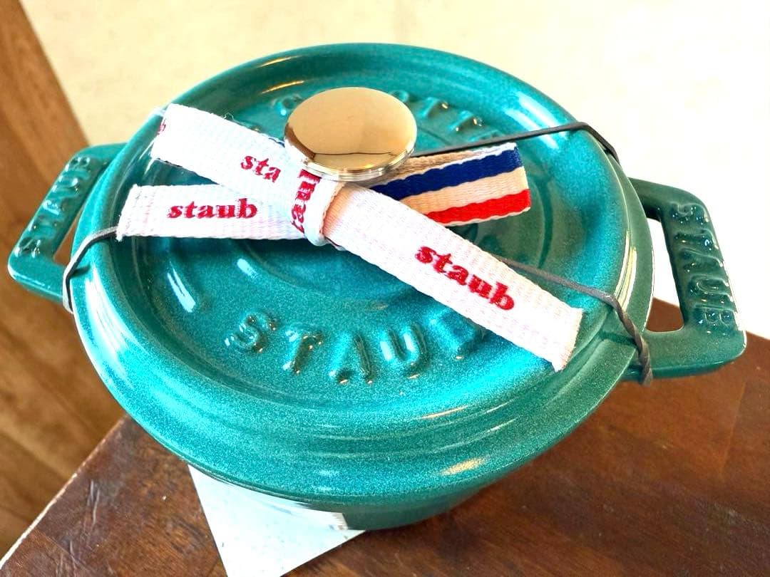 ストウブSTAUB完全限定希少廃盤色ミントココットラウンド１０ｃｍ新品生涯保証付