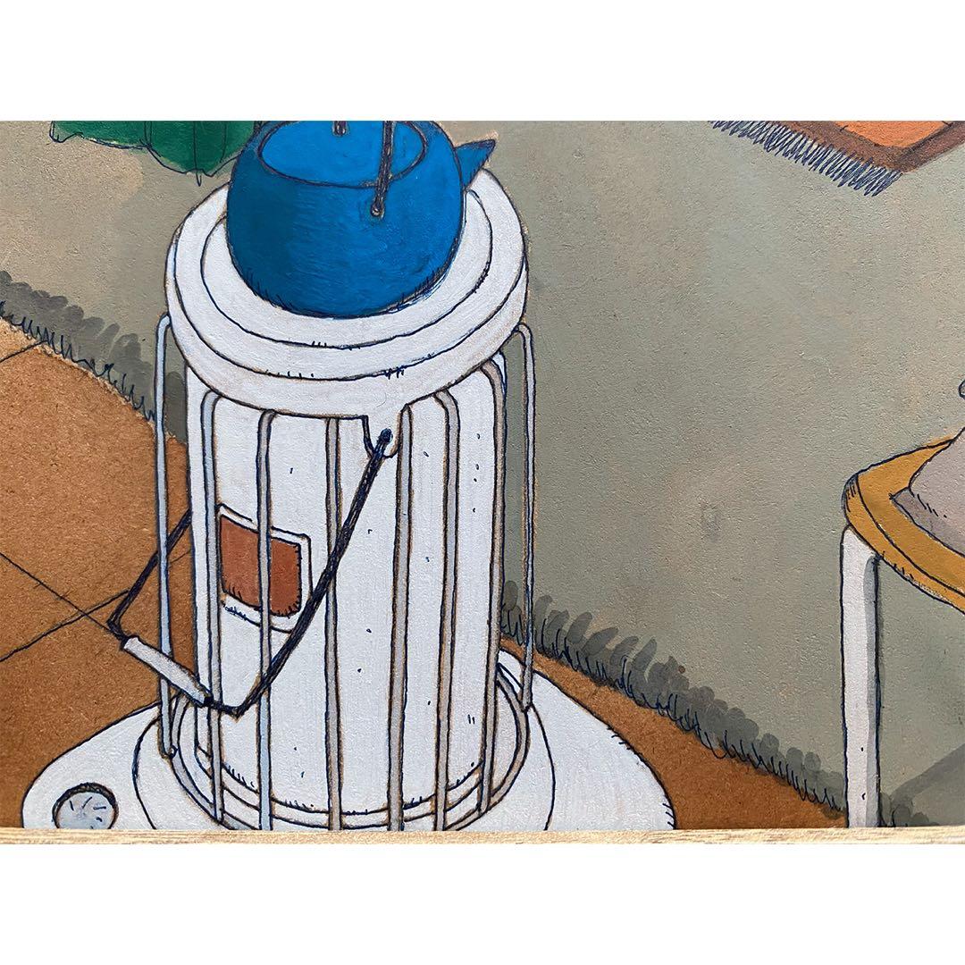 《送料無料》原画「くつろぐ3匹」猫イラスト