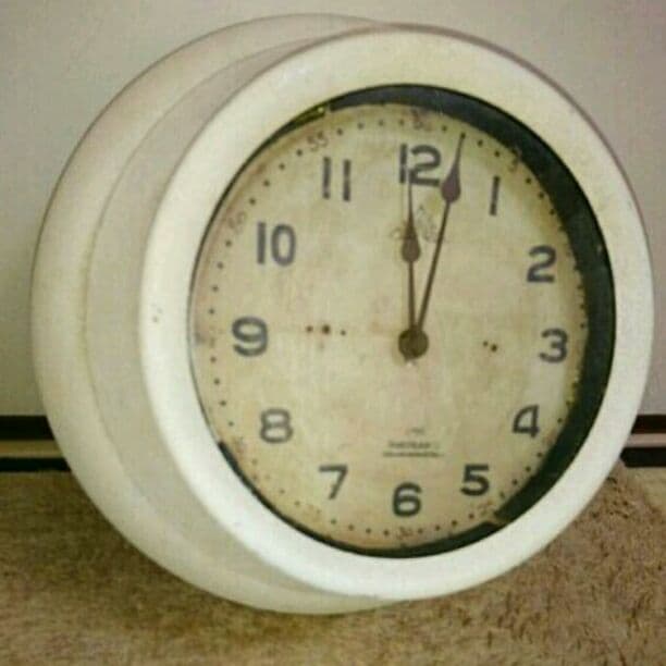 アンティーク 掛け時計 アナログ 時計 パリ フランス アイボリー 白 クリーム