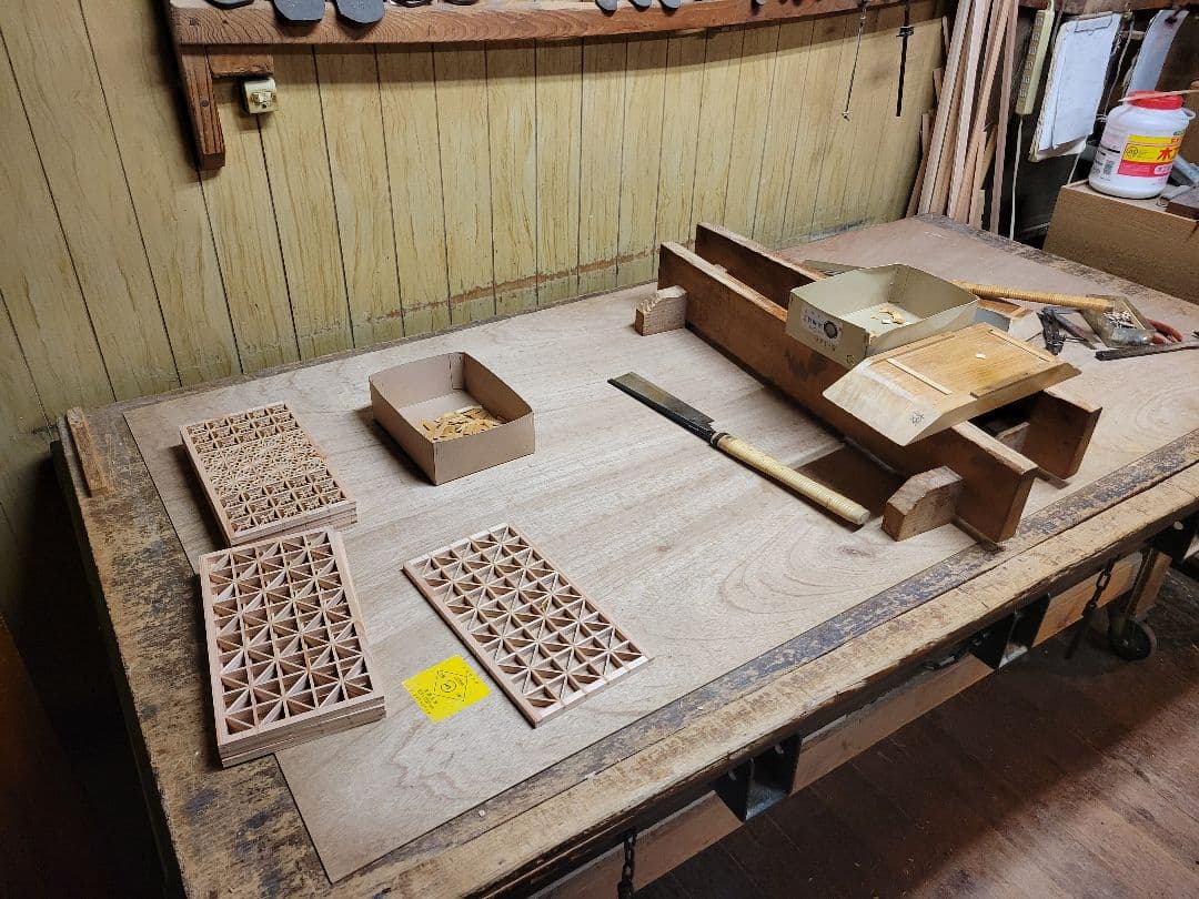 組子　組子細工　衝立　パーテーション