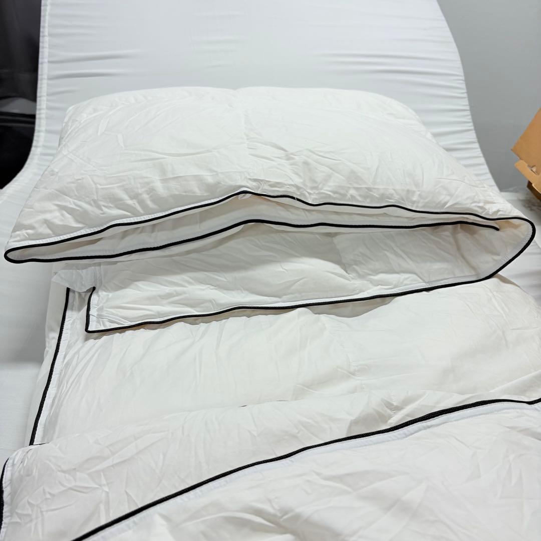 53開封済み　羽毛布団　ダブル　掛け布団　100％羽毛　詰め物1.4kg