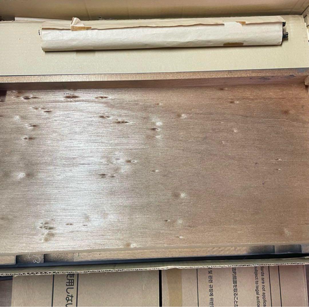 【新品未使用】ガラス製ディスプレイケース クリア　日本人形　金色