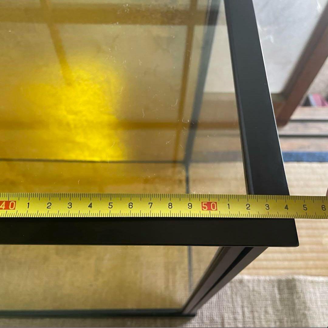 【新品未使用】ガラス製ディスプレイケース クリア　日本人形　金色