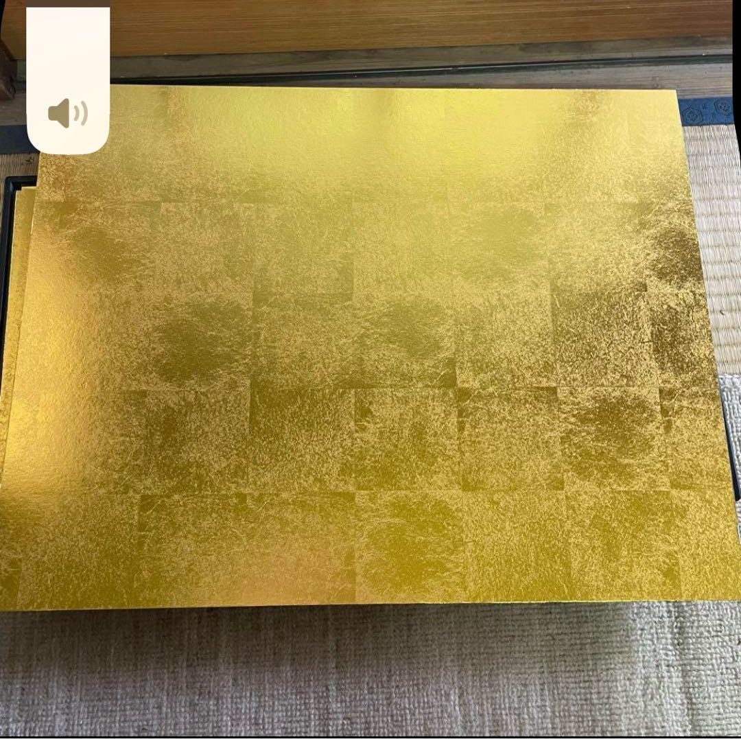 【新品未使用】ガラス製ディスプレイケース クリア　日本人形　金色