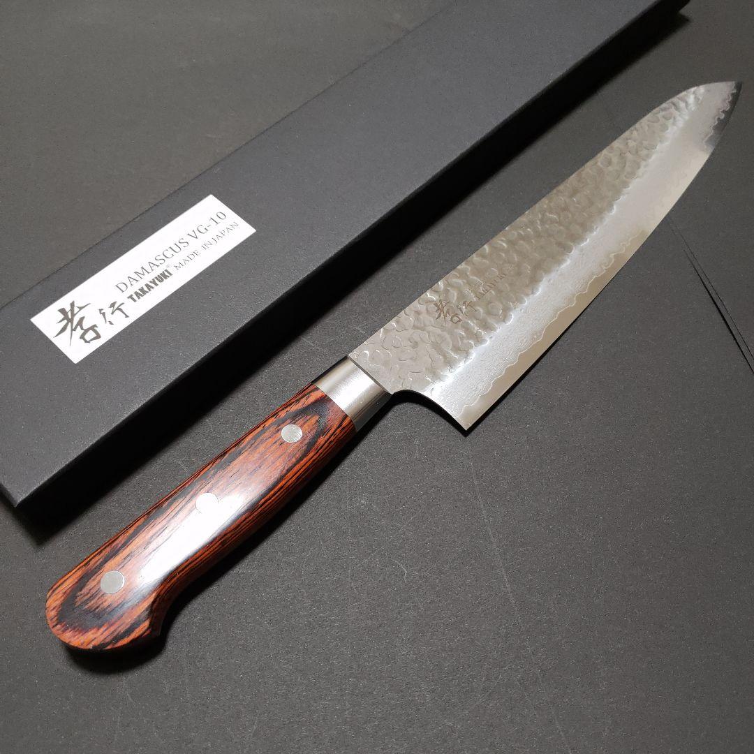 堺孝行 33層槌目 ダマスカス 牛刀 240mm (24cm) 日本製 高級