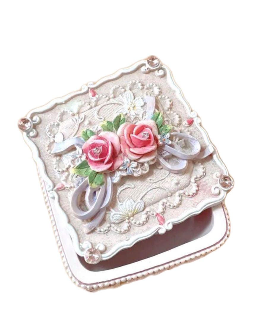 Franc franc ローズ 薔薇 ブーケ ロココ調 アンティーク 小物入れ