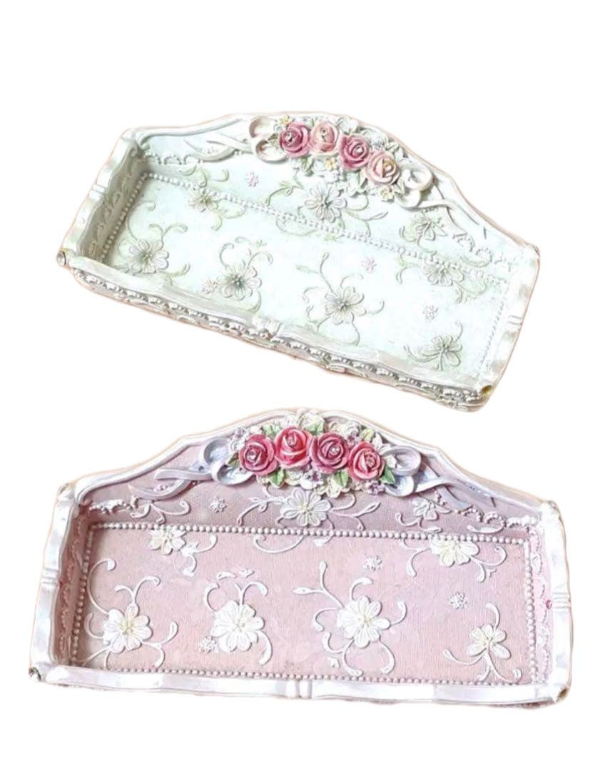Franc franc ローズ 薔薇 ブーケ ロココ調 アンティーク 小物入れ