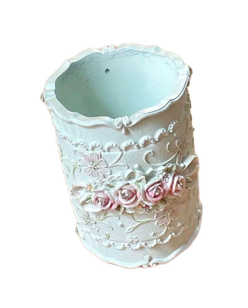 Franc franc ローズ 薔薇 ブーケ ロココ調 アンティーク 小物入れ