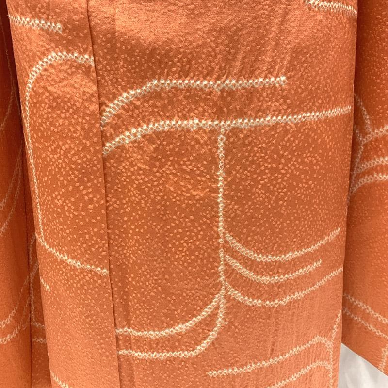 510ag9■七五三 七歳 女児 絞り染 着物&袋帯&長襦袢 シンプル■良好