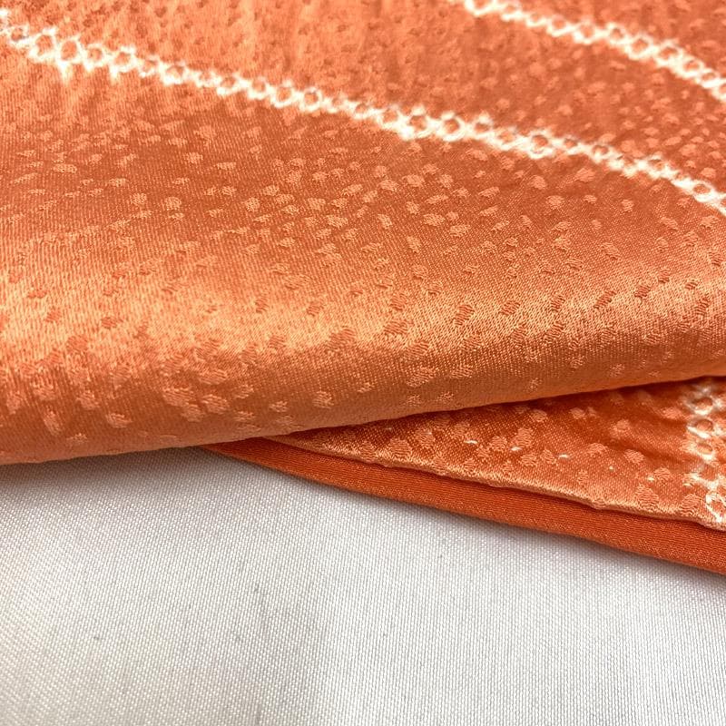 510ag9■七五三 七歳 女児 絞り染 着物&袋帯&長襦袢 シンプル■良好