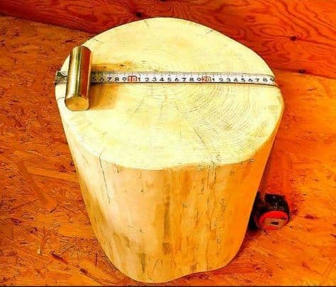 『限定価格』四国最高峰石鎚山産スツール椅子円筒形 直径30cm 高さ35cm