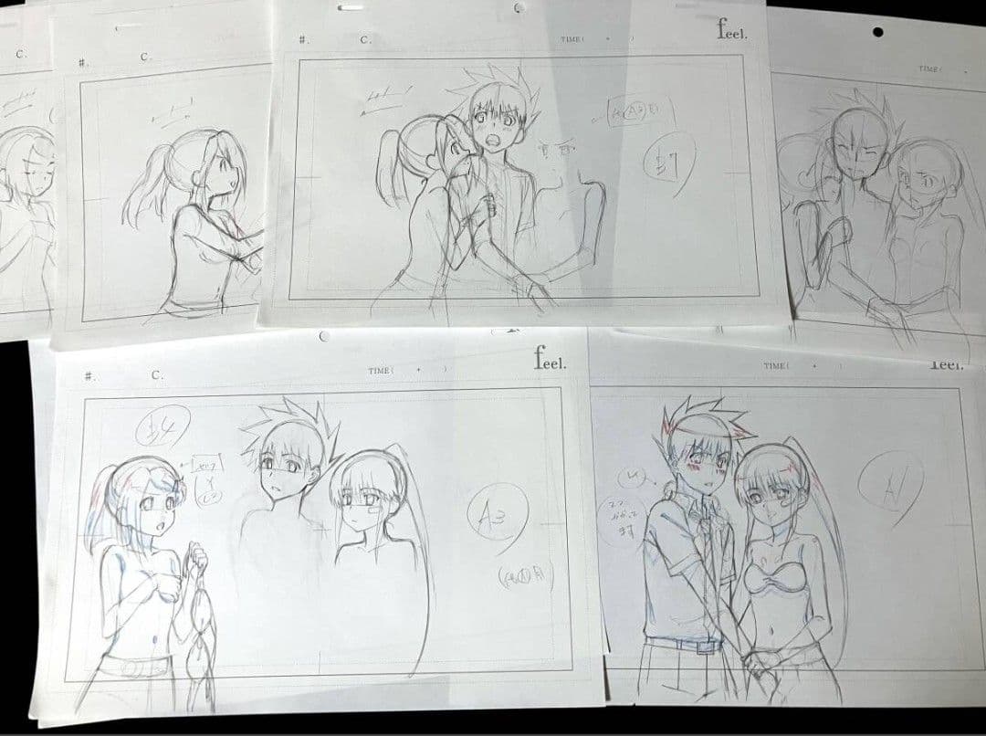 1点もの！　キスシス　アニメ　原画　動画　ラフ画