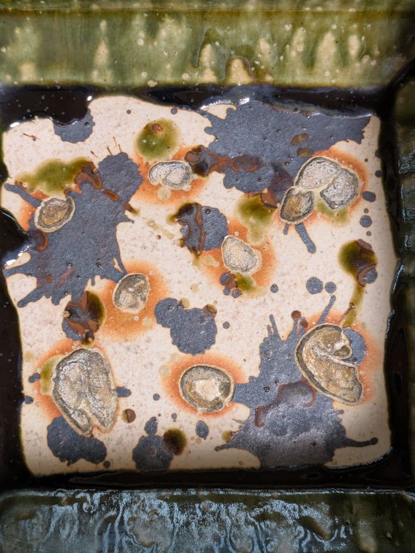 作家 橋口信弘作 織部 陶器 角鉢 深鉢 - メルカリ