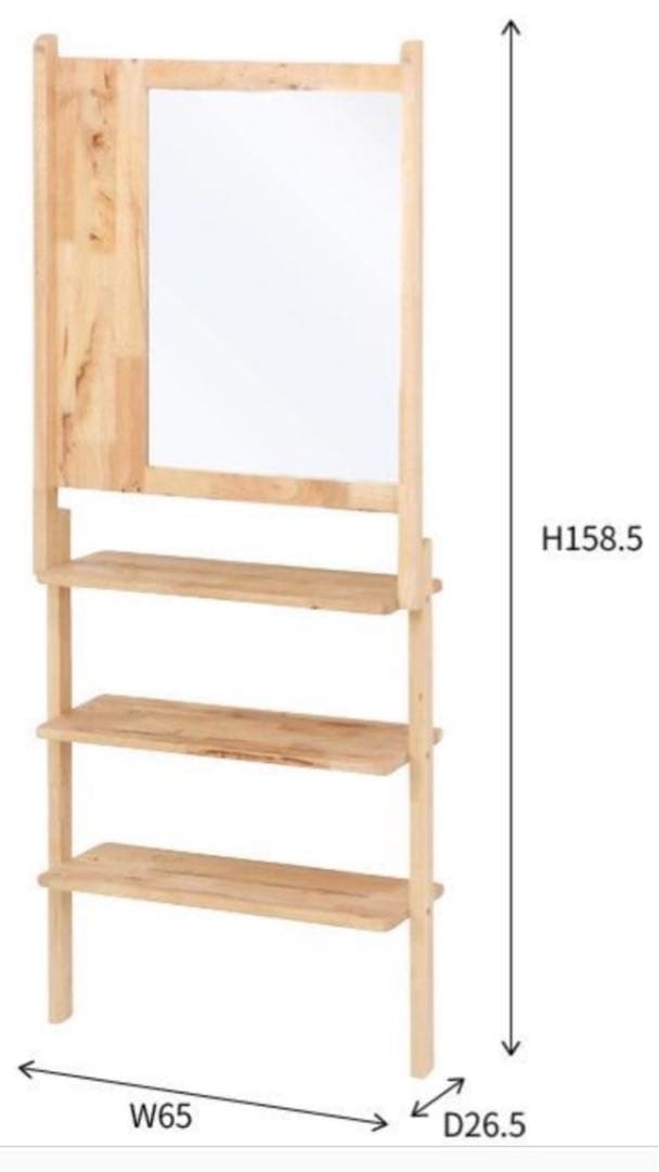 【Natural Signature】ミラーラック　オープンラック　シェルフ