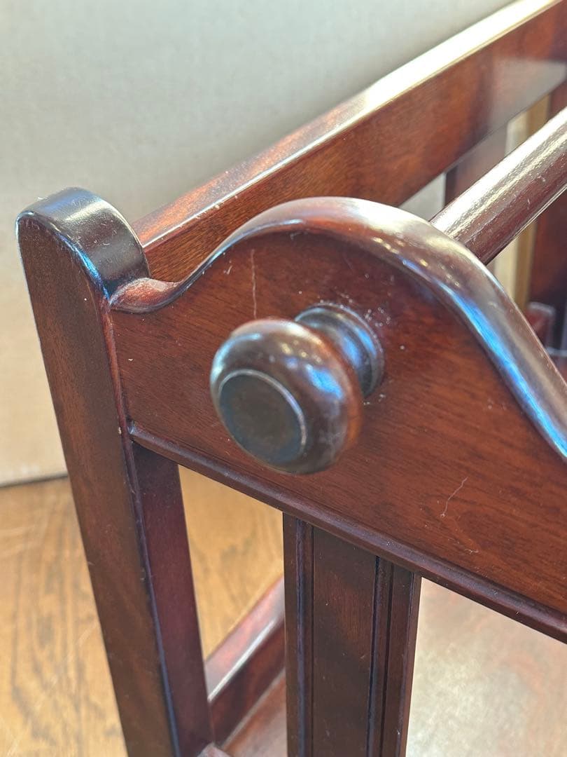 松本民芸家具　木製　C型マガジンラック みずめ桜　シール　在名