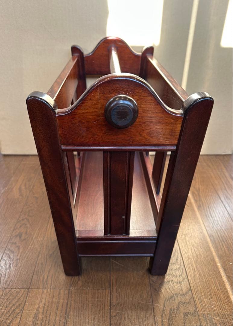 松本民芸家具　木製　C型マガジンラック みずめ桜　シール　在名