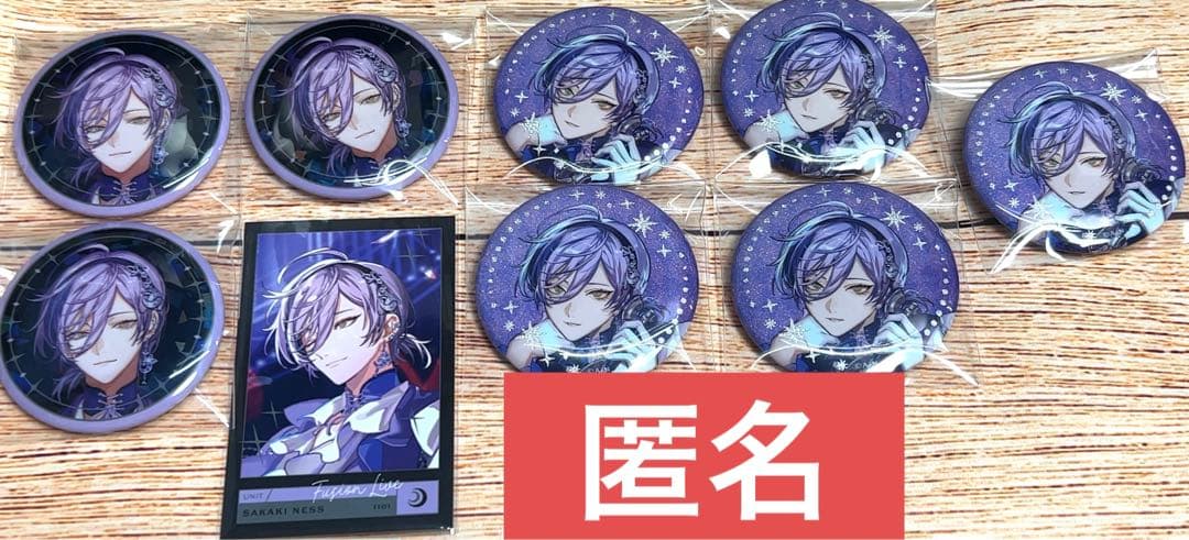 にじさんじ IMPACT 月組 榊ネス 缶バッジ チェキ風カード 9セット