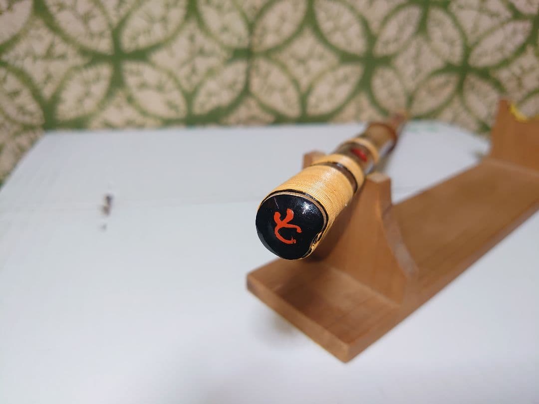 篠笛 天地巻き 煤竹 真竹 秀朗銘 古典調 六穴七調子