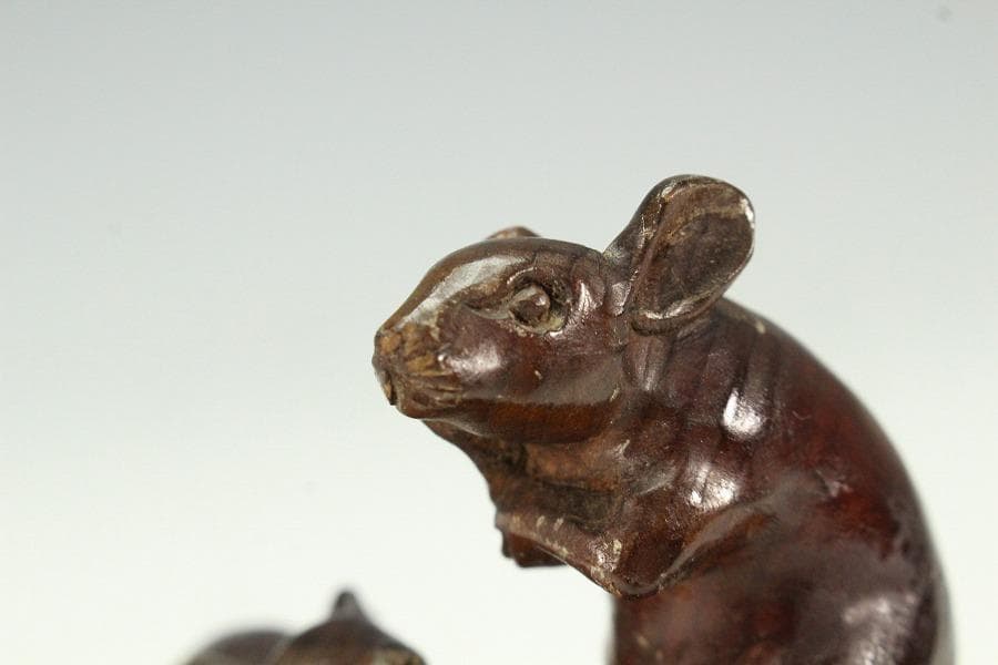 木彫 彫刻 布袋鼠 置物(K-LC854)