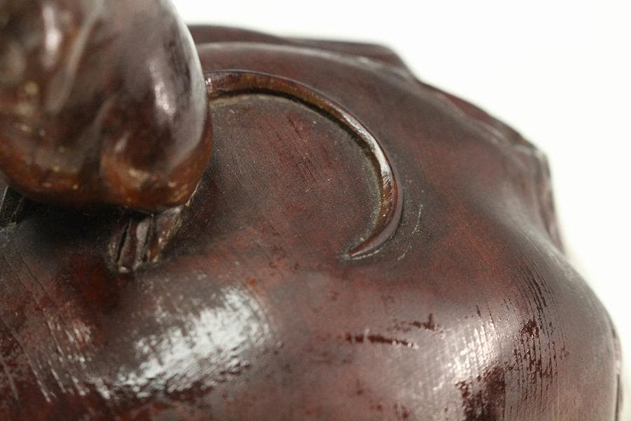 木彫 彫刻 布袋鼠 置物(K-LC854)