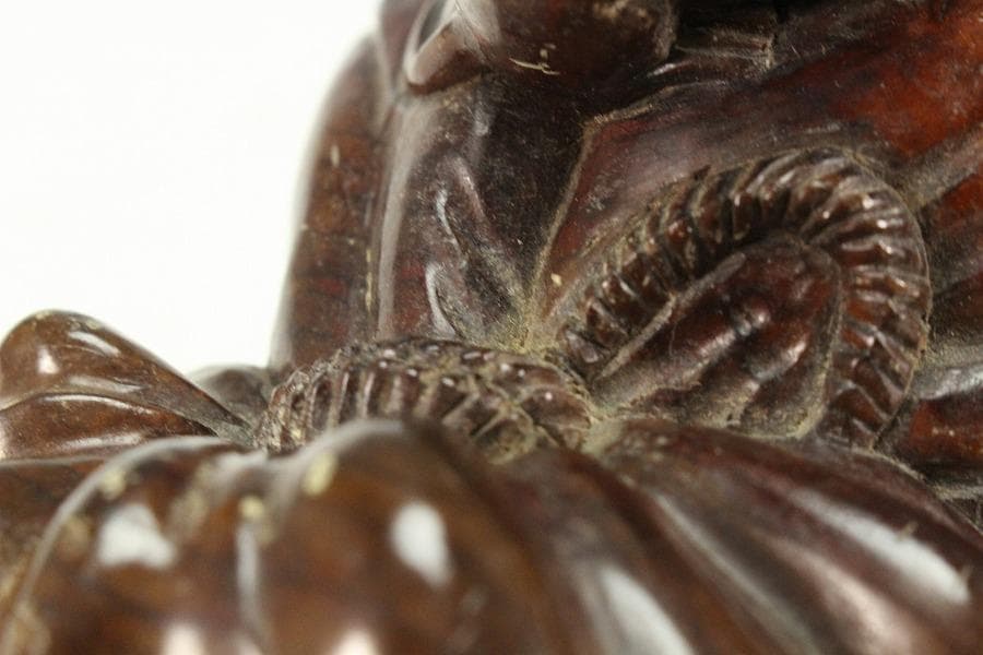 木彫 彫刻 布袋鼠 置物(K-LC854)