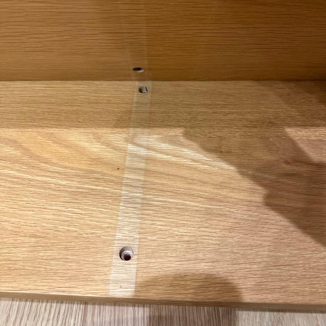 無印良品 スタッキングシェルフ ワイド ２段 オーク材　訳あり