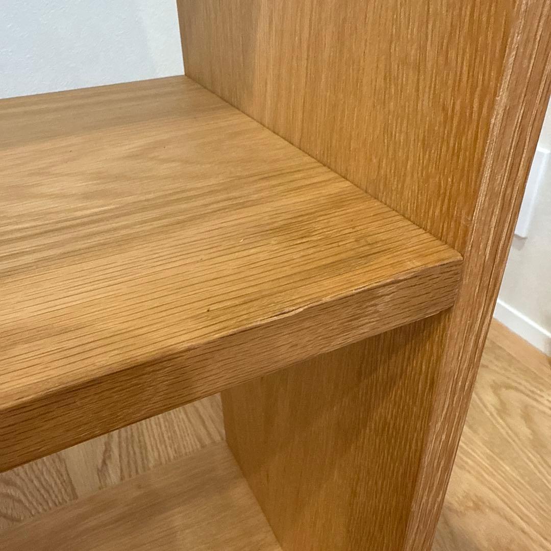 無印良品 スタッキングシェルフ ワイド ２段 オーク材　訳あり