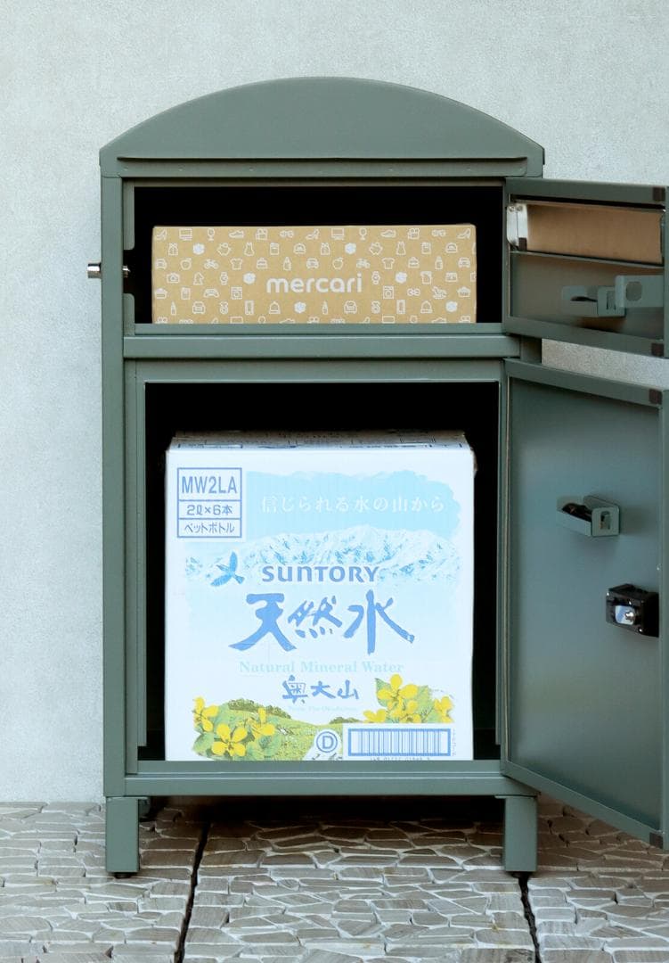 MJ PT ZA　宅配ボックス　郵便ポスト　グレー