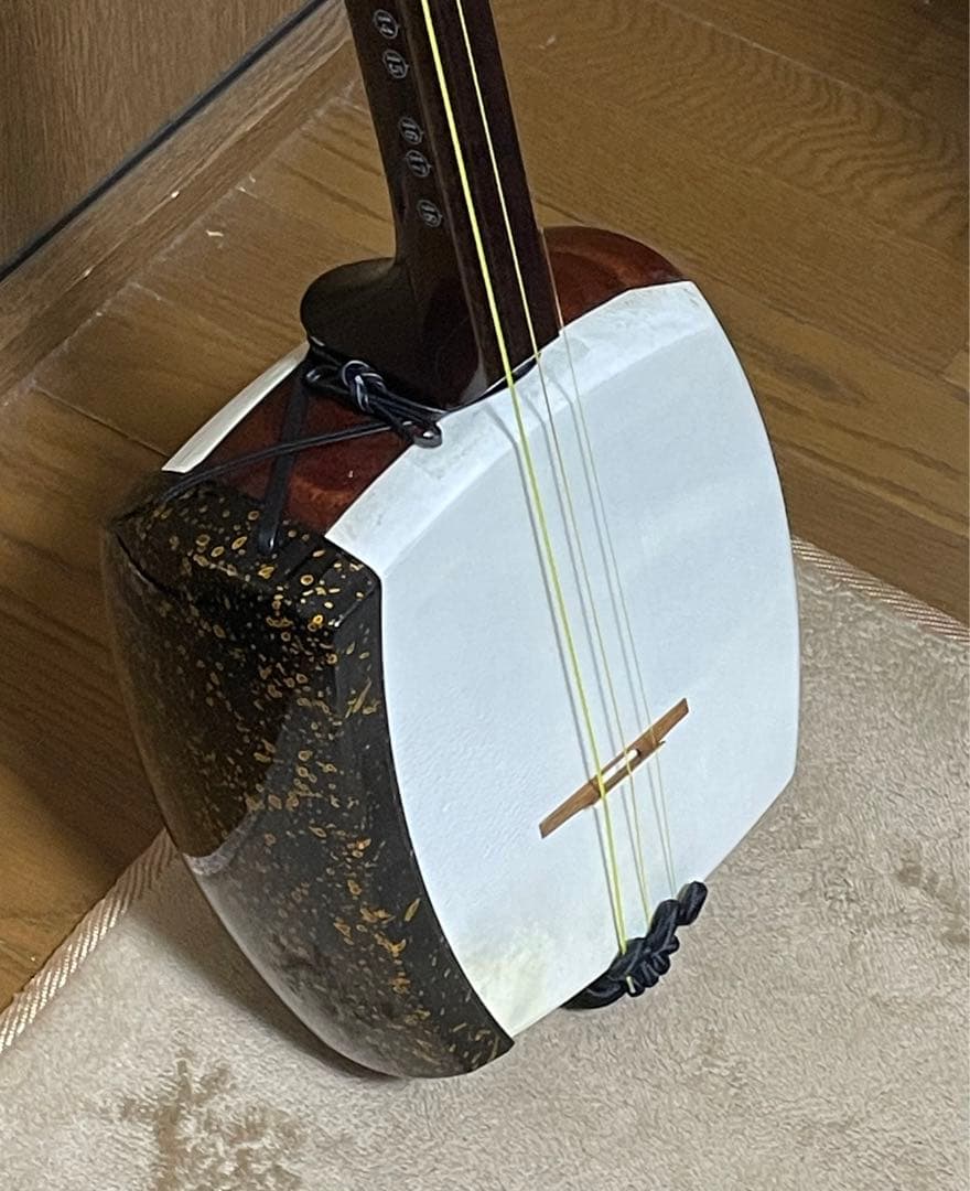 = ゆうえんちー = 津軽紅木金細三味線(通常撥+鼈甲撥付)