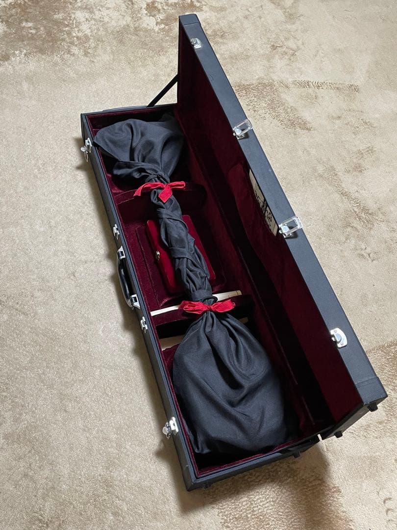 = ゆうえんちー = 津軽紅木金細三味線(通常撥+鼈甲撥付)