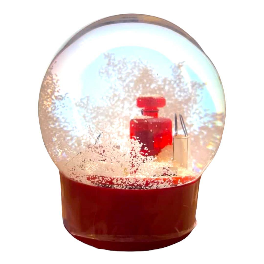 【新品未開封】 CHANEL N°5 赤 スノードーム 特大サイズ 電動式 ①