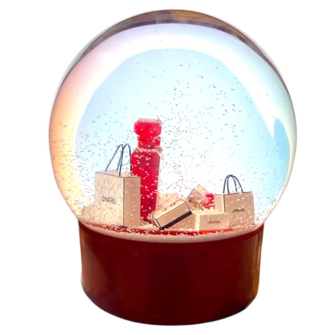 【新品未開封】 CHANEL N°5 赤 スノードーム 特大サイズ 電動式 ①