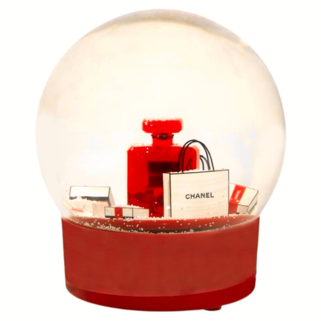 【新品未開封】 CHANEL N°5 赤 スノードーム 特大サイズ 電動式 ①