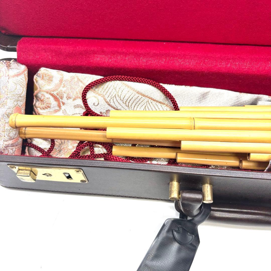 笙 雅楽 楽器 武蔵野楽器 雅楽用調子笛 ケース付 和楽器 伝統芸能