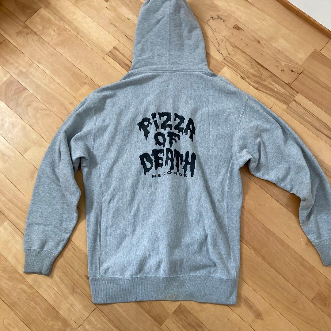pizza of death 希少黒文字パーカー - メルカリ