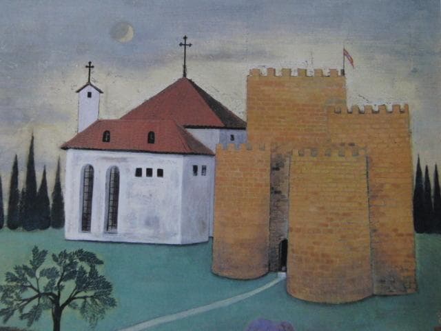 松室加世子、【砦の僧院】、希少な額装用画集より、新品額装付、状態良好