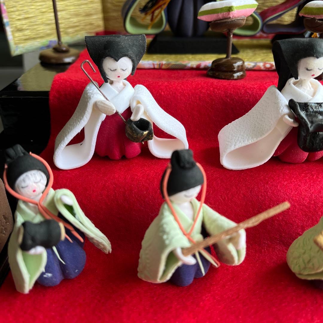 ミニのお雛様三段飾り　(三)