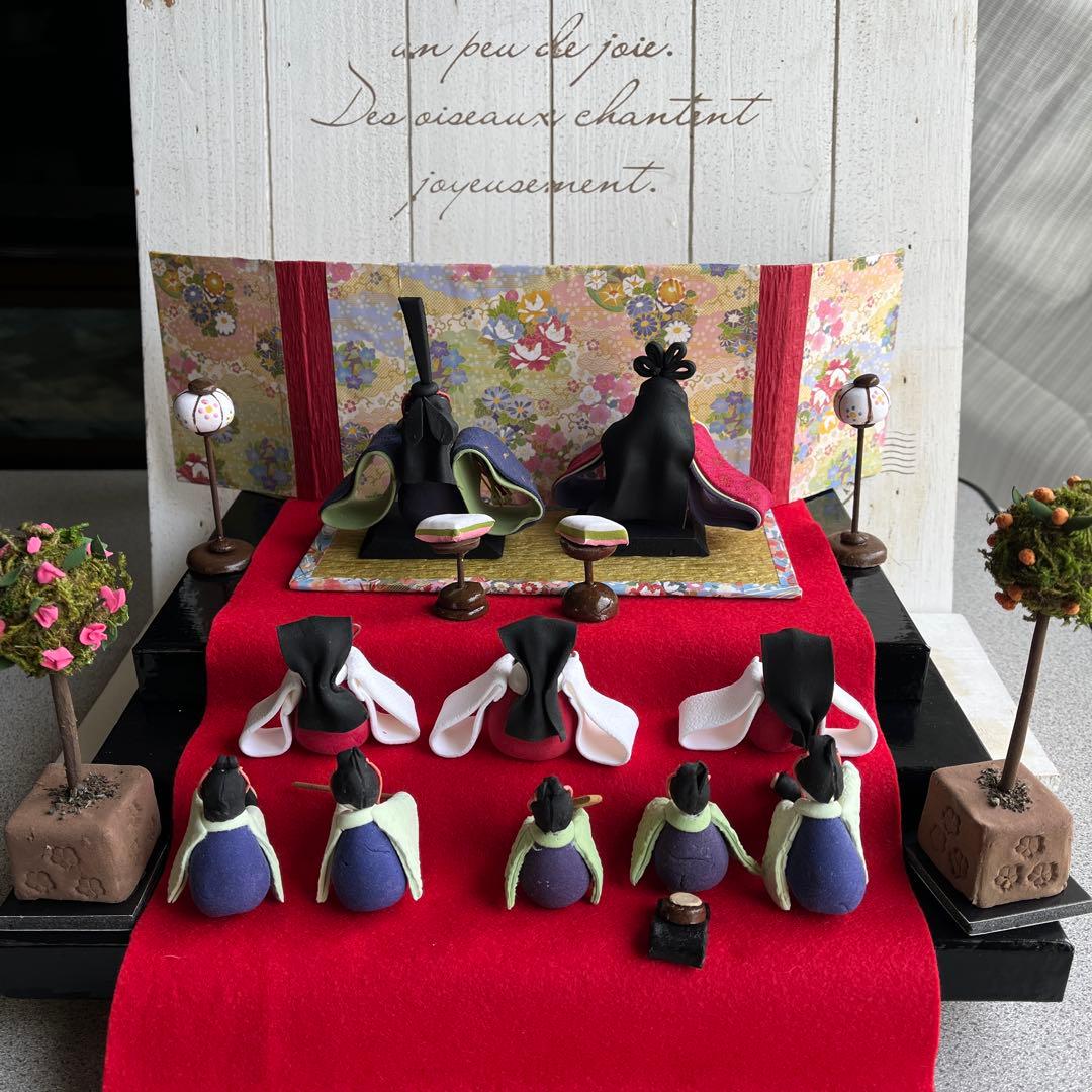 ミニのお雛様三段飾り　(三)